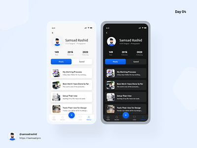 App Design Profile Screen 10ddc app app design blog challange dark mode design ios ios app profile profile design profile screen ui ui ux ui design user experience user interface ux ux design white mode