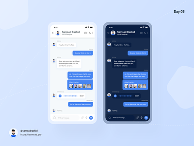 Messaging Screen App Design