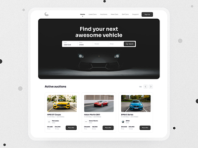 Car Marketplace Website Design