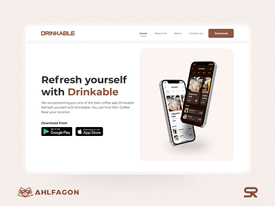 Drinkable Coffee Website App Design Concept