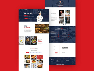 Ottoman Cafe Landing Page cafe landing page design landing page resturant landing page ui web ui web ui design website ui