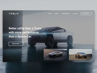 CyberTruck Web Design cyber design electric cars electric truck elon elon musk elonmusk tesla ui ui ux ui design web web design web ui webdesign website website design