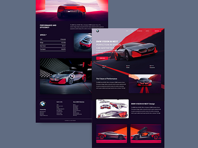 BMW Vision Next Web Landing Page Design