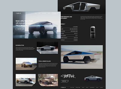 Cybertruck Web Landing Page Design cybertruck dailyui design elon elon musk elonmusk tesla ui ui ux ui design uidesign uiinspiration ux ui uxdesign uxinspiration web web design webdesign website website design