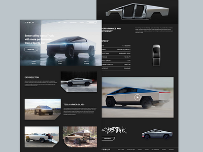 Cybertruck Web Landing Page Design