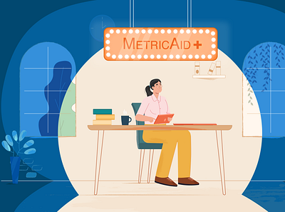 Working Girl animation art branding design flat illustration