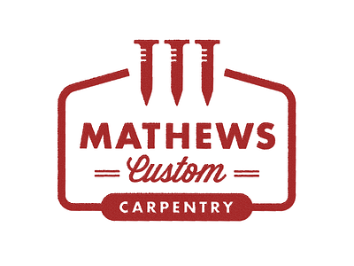 Mathews Carpentry logo identity logo stamp