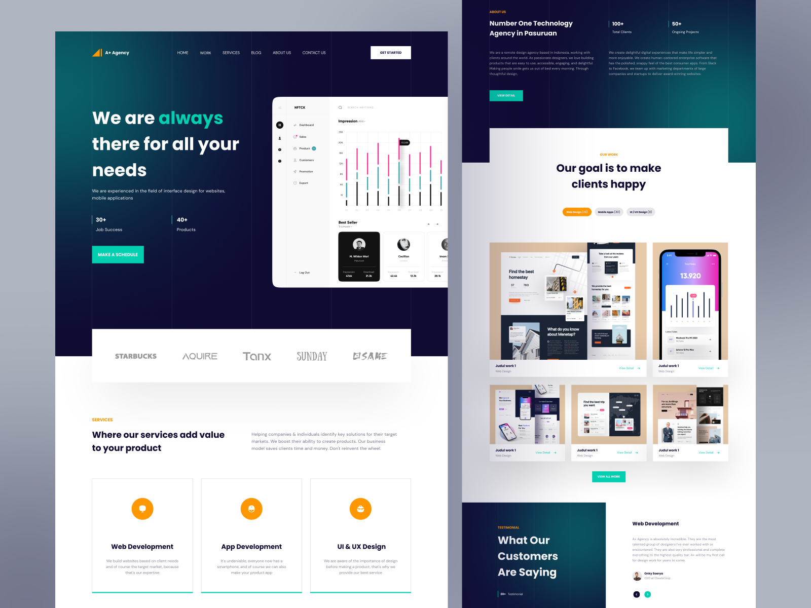 A+ Agency - Landing Page Creative Software Agency by Onky for 10am ...