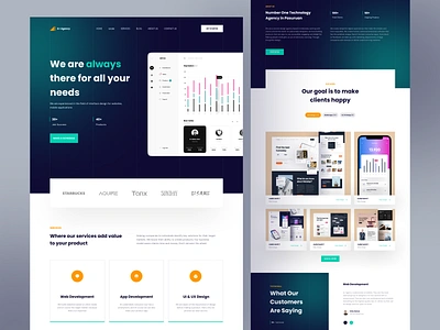 A+ Agency - Landing Page Creative Software Agency agency apps design landingpage marketing software softwareagency ui design uidesign userinterface ux design uxdesign webdesign website