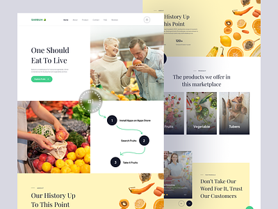 SarBuh. - Fruit Marketplace Landing Page company profile design design web fruit fruit marketplace fruits marketplace marketplace ui design uidesign userinterface ux design uxdesign vegetables web design website