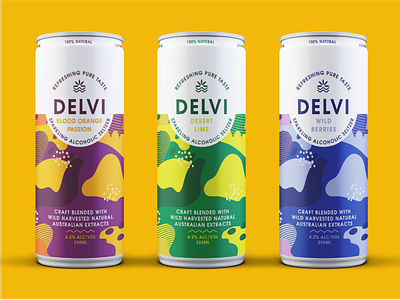 Delvi - Seltzer Brand Creation branding packaging pattern seltzer slim can