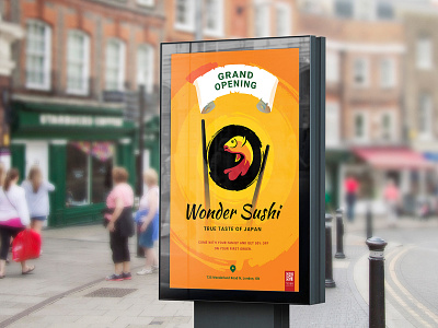 Wonder Sushi Grand Opening | Poster Design