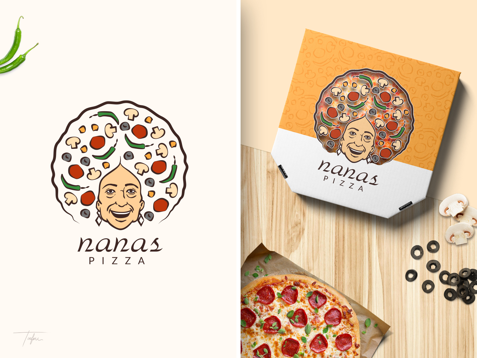 Nanas Pizza | Logo Design by Khosrow Toufan on Dribbble