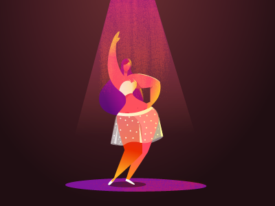 Belly dance animation cute dance illustration work