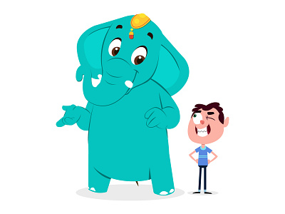 Elephant Story animation branding cute design graphics illustration typography ui vector