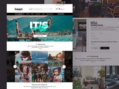 K-Mart Website Redesign brand department kmart rebranding store ui ux web web design website