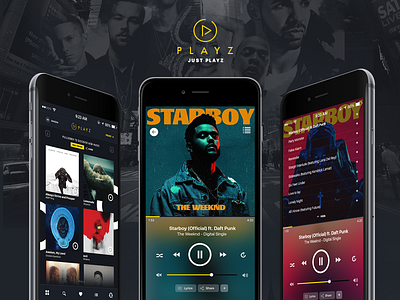 Playz - Dropbox MP3 Streamer App Design