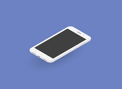 Isometric smartphone mockup design illustration mockup smartphone vector