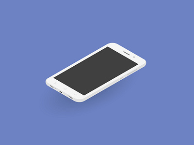 Isometric smartphone mockup