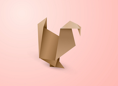 Origami turkey illustration origami turkey vector