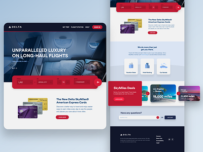 Delta Website Redesign Concept airline delta ui design ux web webdesign website