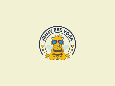 Jimmy Bee Yoga-Yoga club mascot digital graphicdesign honeybee illustration illustrator logo mascot relaxation vector yoga yogaclub