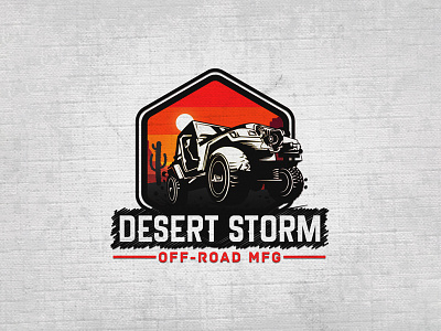 Dessert Storm - Off-road Group logo desserts digital illustration jeep logo offroad stormy