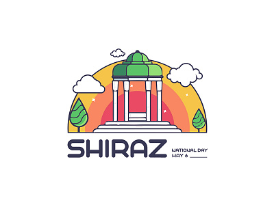 Shiraz National Day - digital illustrator painting shiraz sketch