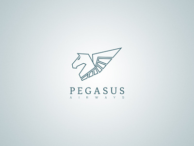 Pegasus airways branding design illustrator logo pegasus