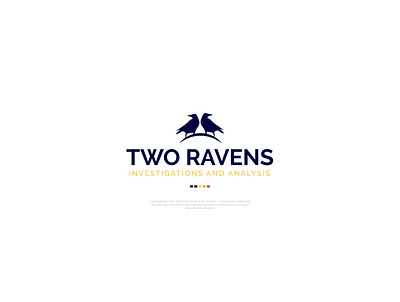 Two Ravens 2 branding design logo vector