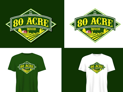 80 Acre Wood design farm logo