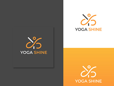 Yoga shine design icon illustration logo shine yoga