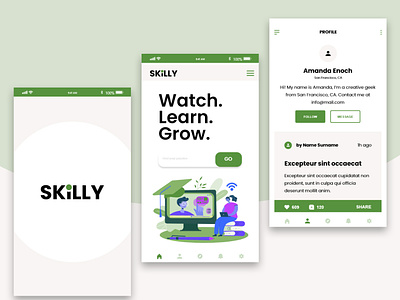 skilly app app design ui ux