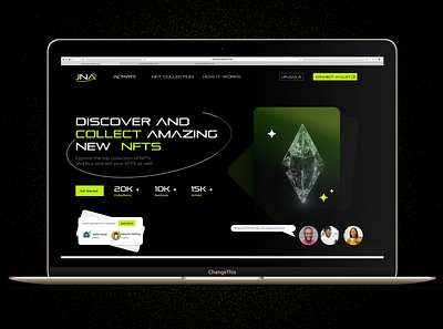 JNA NFTs Landing page design landingpage ui ux website