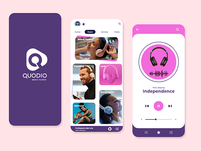 Quodio app design music ui ux