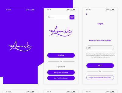 Amik Ecommerce Design Concept app design mobile ui