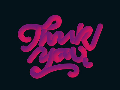 Thank You design illustration typography ui