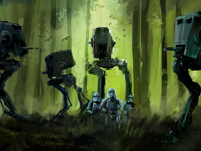 Imperial Walkers adobephotoshop digitalillustration digitallart digitalpainting digitalsketch mattepainting sketchbookpro