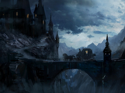 Dark Castle adobephotoshop digitalillustration digitallart digitalpainting digitalsketch mattepainting sketchbookpro