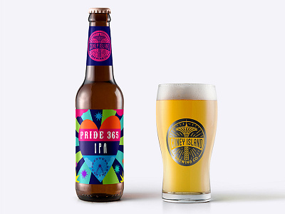 Pride IPA beer beverage branding colorful design packaging