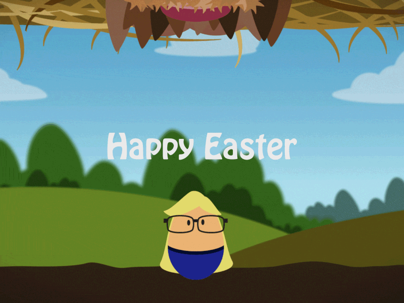 Happy Easter chicken chocolate easter easter eggs easterweekend graphic illustation illustrator motion graphic nest