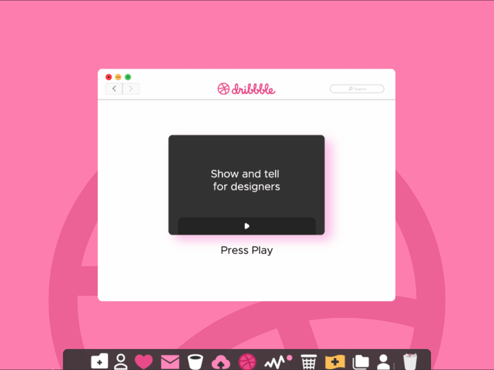 Dribbble UI on MacOS