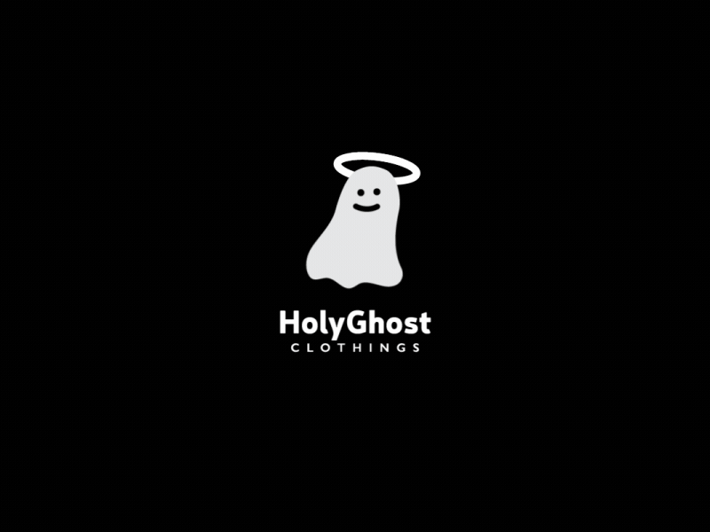 HolyGhost Clothing animation branding bycrebulbs clothing ghost illustration interactions logo loop vector