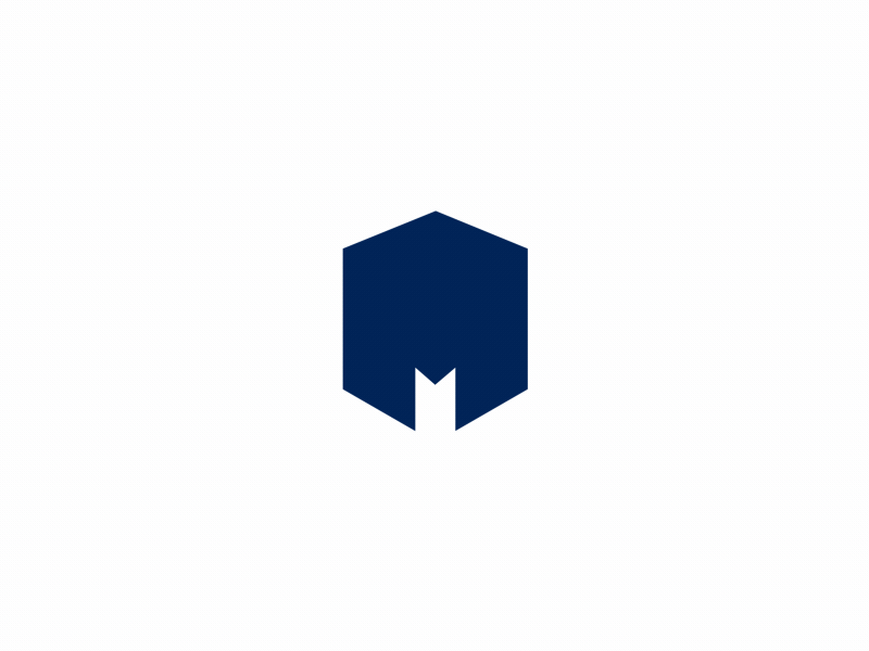 M Logo Mark animation branding bycrebulbs communication flat interactions logo loop