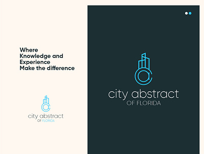 City Abstract of Florida | Realty Insurance & settlement agent. brand branding city design development home logo mortgage real estate realty vector visual design