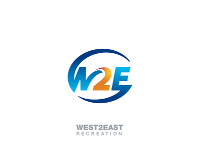 West2East ReCreation agency athlete brand branding compnay desisgn game lettermark logo logo design recreation sport sports w2e we