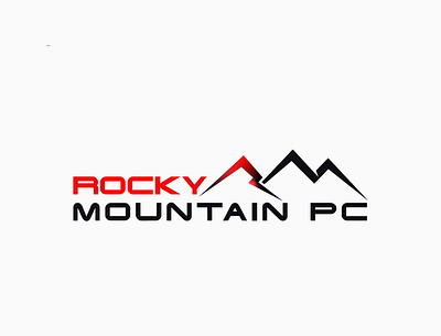 ROCKY MOUNTAIN PC LOGO brand branding hill logo logo mark mountain mountain logo pc rocky rocky mountain pc tech ttechnology