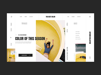 Yellow | Website template abstraction animation art black dark design digital flat lettering minimalism minimalist type typography ui ux web website