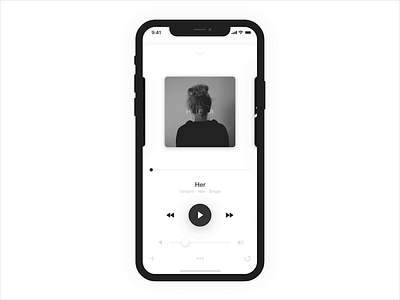 Mobile music player | Mobile app | Design and Animation abstraction animation app black black white dark design digital dribbble mentalstack minimalism mobile sxtez ui ux web