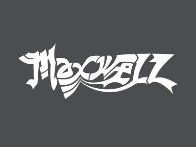 Maxwell - vector draft ink lettering maxwell tattoo typography vector © shockjoy